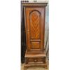 Image 1 : Walnut Jewelry Cabinet with Glass-Top and Felt-Lined Drawers, 60 Inches Tall