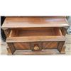 Image 5 : Walnut Jewelry Cabinet with Glass-Top and Felt-Lined Drawers, 60 Inches Tall