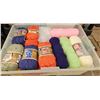 Image 2 : Three Storage Bins Filled with Assorted Yarn and Craft Supplies