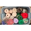 Image 3 : Three Storage Bins Filled with Assorted Yarn and Craft Supplies