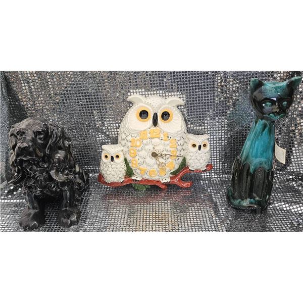 Blue Mountain Pottery Cat Figurine with Authenticity Stamp