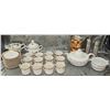Image 1 : Tea and Coffee Service Set with Gold Accents and Floral Details