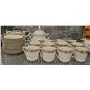 Image 2 : Tea and Coffee Service Set with Gold Accents and Floral Details