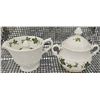 Image 5 : Tea and Coffee Service Set with Gold Accents and Floral Details