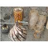 Image 2 : Decorative Items Including Glass Vases with Gold Wire, Napkin Rings, and Hershey’s Kisses Jar