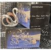 Image 7 : Decorative Items Including Glass Vases with Gold Wire, Napkin Rings, and Hershey’s Kisses Jar