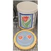 Image 5 : Decorative Figurines, Ceramic Canister, and Stag American Patch Collection Doll