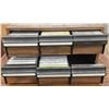 Image 3 : Wooden Media Storage Cabinet with Cassette Organizer and Double Doors