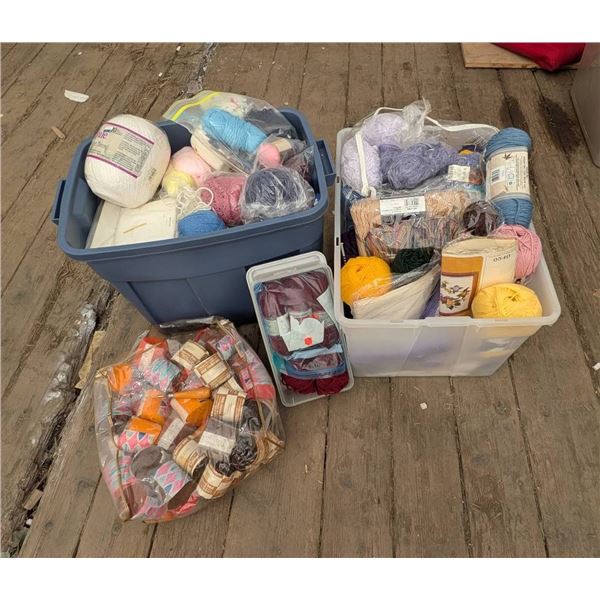 Get Yarning with Crafting Supplies in Storage Containers