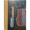 Image 1 : Hand Forged Steel Knife w/ Leather Sheath