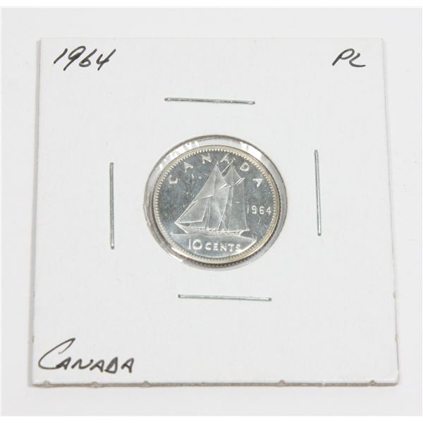 1964 CANADA .10 CENT SILVER COIN