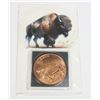 Image 1 : 1 OZ BISON COPPER ROUND IN CAPSULE WITH CARD