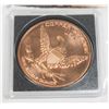 Image 3 : 1 OZ BISON COPPER ROUND IN CAPSULE WITH CARD