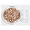 Image 2 : 1 OZ LIBRA COPPER ROUND IN CAPSULE WITH STAND