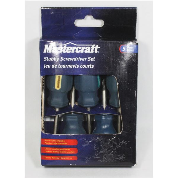MASTERCRAFT STUBBY SCREWDRIVER SET 5PCS