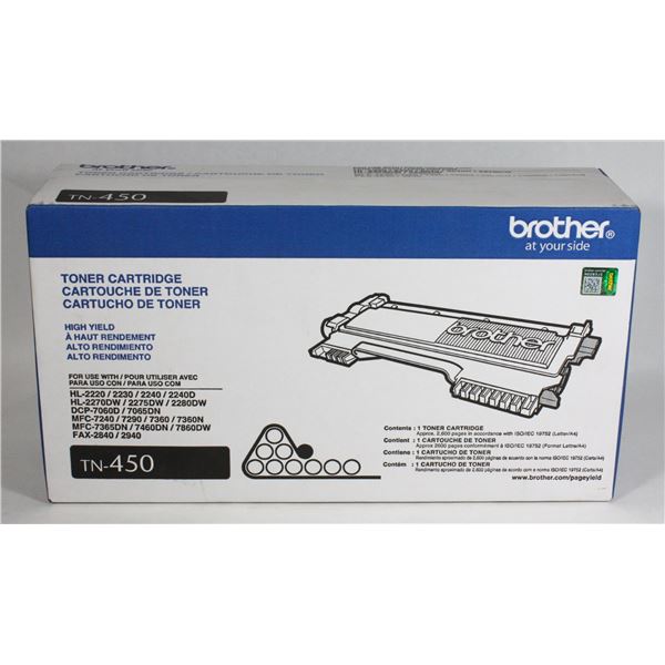 NEW SEALED BROTHER TONER CARTRIDGE TN-450