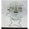 Image 1 : 8 CUP GLASS "PYREX" COFFEE POT - COMPLETE