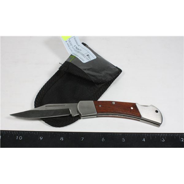 RIVER TRAIL STAINLESS CHINA 7.5" KNIFE & SHEATH