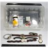 Image 1 : 5 LITRE CLEAR BOX WITH WATCHES FOR PARTS OR REPAIR