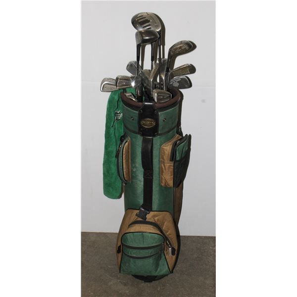 SPALDING GOLD BAG WITH NORTHWESTERN CLUB AND MORE
