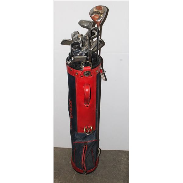 WILSON GOLF BAG WITH TNT CLUB AND MORE CLUBS