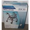Image 1 : BIOS BRAND RED ROLLATOR WALKER W/ SEAT AND BASKET