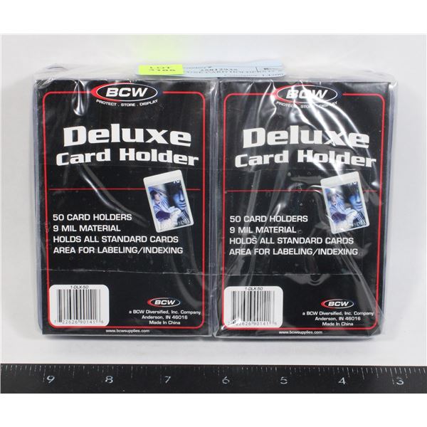BCW DELUXE CARD HOLDERS (2 X 50PK)
