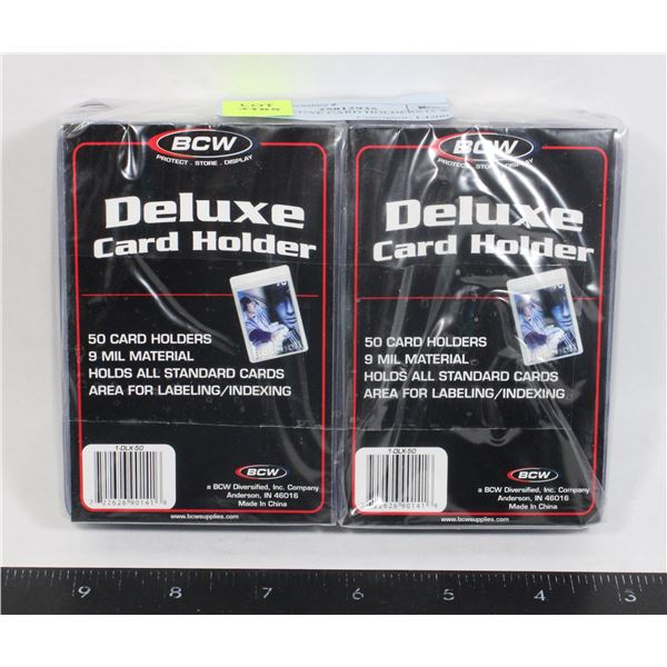 BCW DELUXE CARD HOLDERS (2 X 50PK)