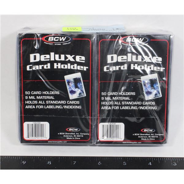 BCW DELUXE CARD HOLDERS (2 X 50PK)