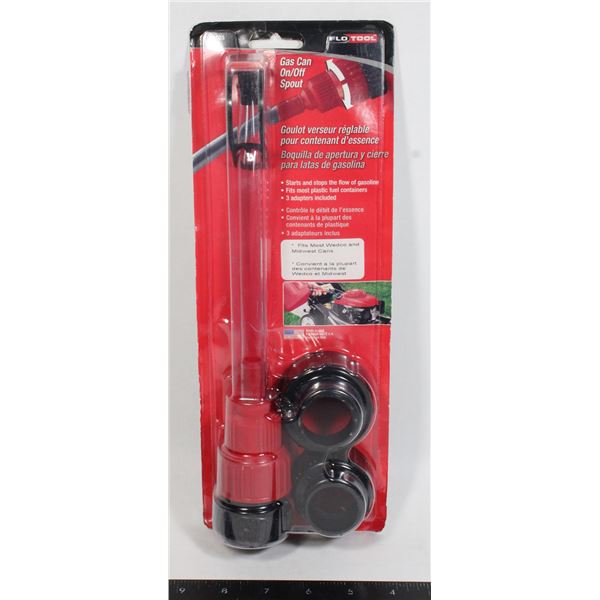 NEW GAS CAN ON/OFF SPOUT FITS WEDCO/MIDEST CANS