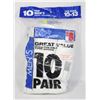 Image 1 : DISTINCTLY BASICS SOCKS 10 PAIR SZ 10-13