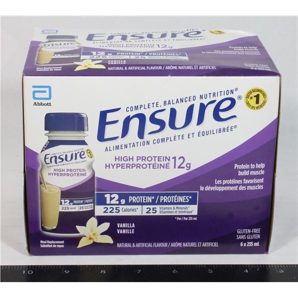 ENSURE 12G HIGH PROTEIN (6 X 235ML) EXP: 2026/JN/1