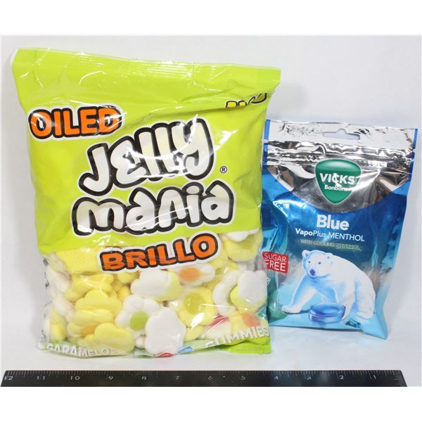 JELLY MANIA 1KG BAG WITH VICKS BLUE MENTHOL