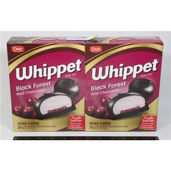 PAIR OF WHIPPET BLACK FOREST CHOCOLATE 2X285G