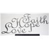 Image 1 : METAL LOVE, HOPE, FAITH WALL ART