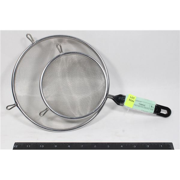 LOT OF TWO SIEVES (SMALL AND LARGE)