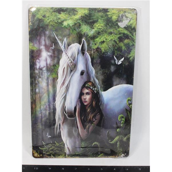 BRAND NEW UNICORN METAL SIGN