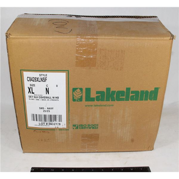 BOX OF 25 XL LAKELAND SAFEGARD COVERALLS NEW