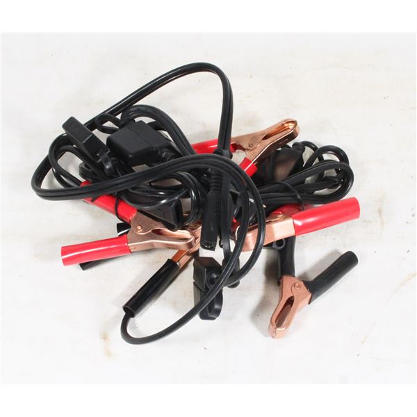 BATTERY CHARGER CABLES WITH ALLIGATOR CLIPS