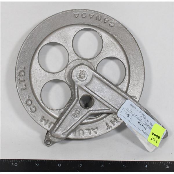 VINTAGE WRIGHT ALUMINUM CO. CLOTHESLINE PULLEY