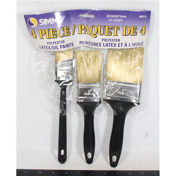 SIMMS 4 PIECE BRUSHES (ONE MISSING)