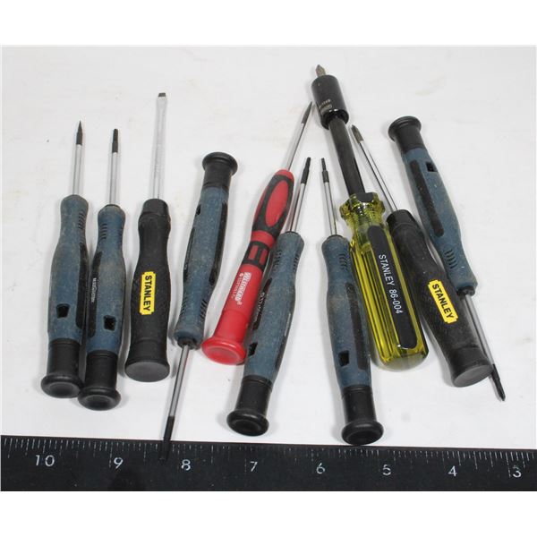 LOT OF PRECISION SCREWDRIVERS