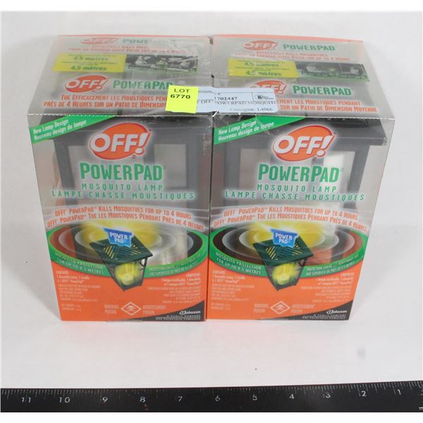 PAIR OF OFF! POWERPAD MOSQUITO LAMPS