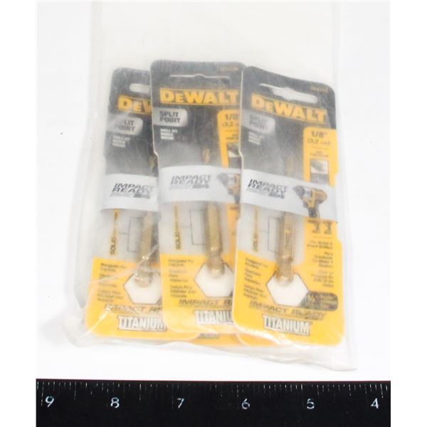 PACK OF 5  NEW DEWALT SPLIT POINT DRILL BIT 1/8"