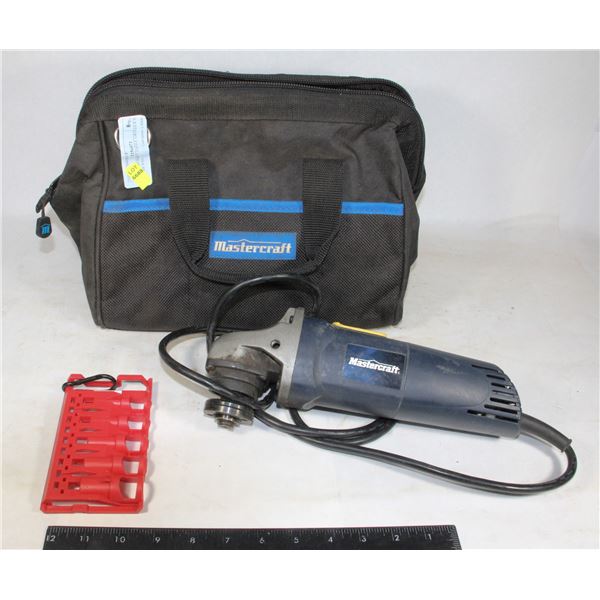 MASTERCRAFT ANGLE GRINDER IN WORK BAG