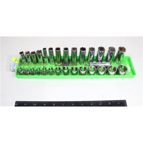 SOCKET SET WITH HOLDER SAE 3/8" DRIVE