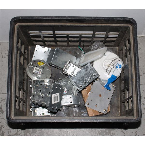 ASSORTED METAL ELECTRICAL BOXES AND MISC