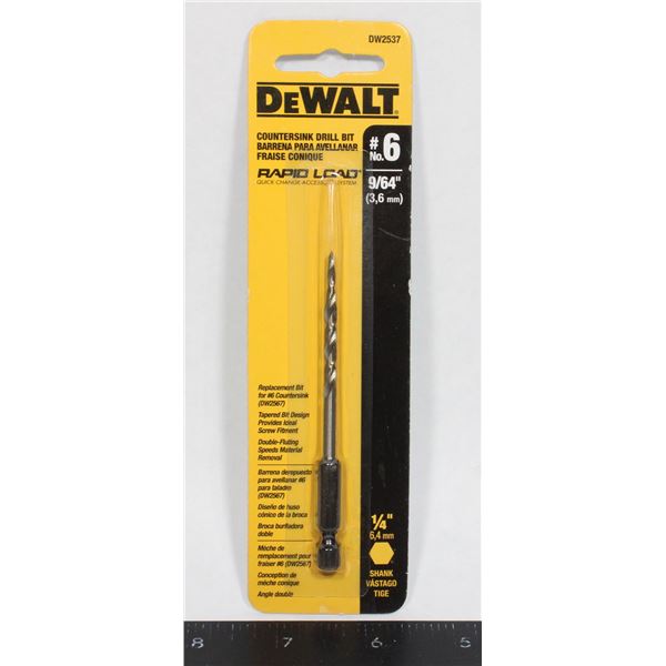 NEW DEWALT NO.#6 REPLACEMENT DRILL BIT