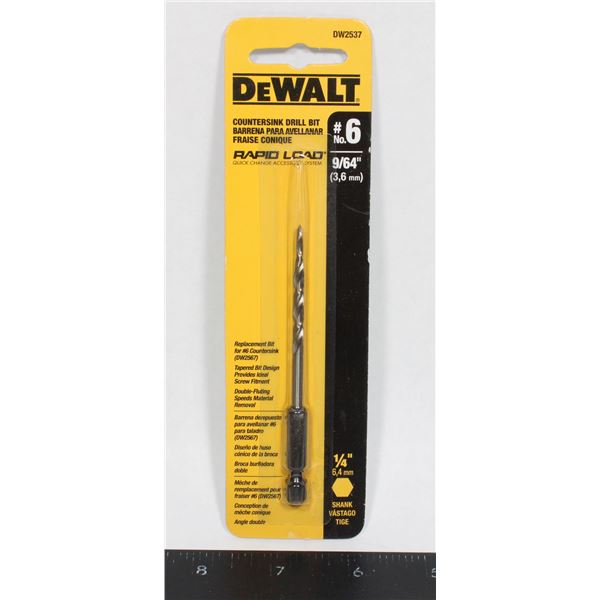 NEW DEWALT NO.#6 REPLACEMENT DRILL BIT