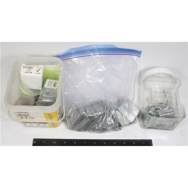 LOT OF NAILS, SCREWS, BRADS